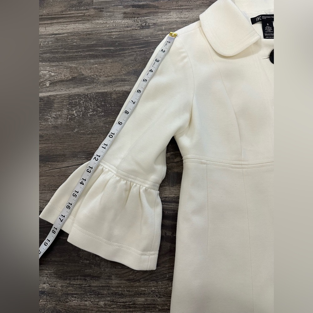 INC International Concepts Women’s Ivory Overcoat Coat Dress Size S - Picture 6 of 7